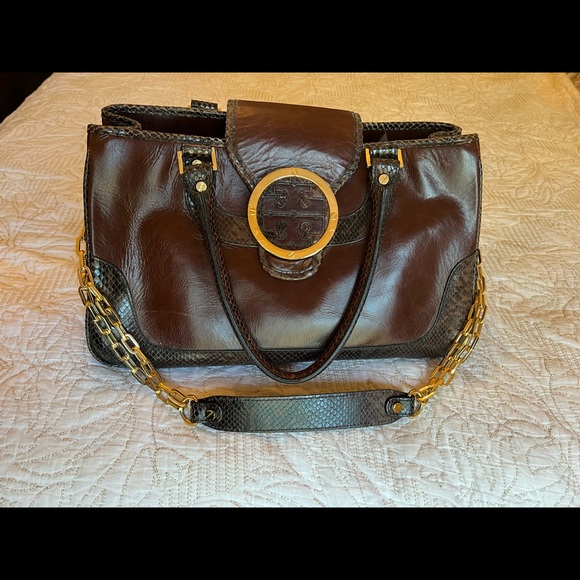Tory Burch Rare brown lambskin leather handbag - Picture 6 of 17